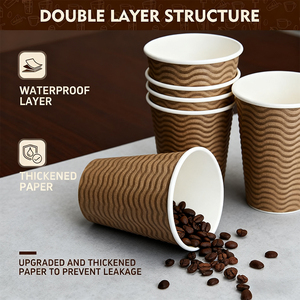 Papel de Hornear Desechable, Impermeable y Biodegradable con Paredes Onduladas, para Tazas de Té y Café Calientes, Anti-quemaduras - Product Image 6