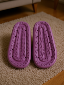 Purple Slippers 26-27 175mm Anti-Slippery PVC Sole Home Wear - Product Image 2