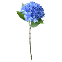 Bunga Hydrangea Sutra Cetak Digital 3D Realistis Biru 60cm Gaya Eropa Kerajinan Tangan Buatan Artifisial Hari Valentine