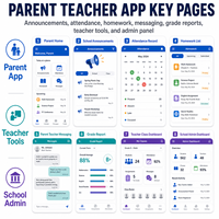 Pengembangan Aplikasi Komunikasi Sekolah Khusus untuk Orang Tua dan Guru untuk IOS Android Dengan Pengumuman Sekolah dan Absensi LionCreate