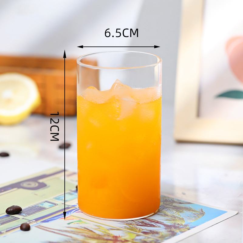 Tasse en verre transparent droit 350 ml