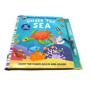 Libro Personalizzato del Mondo Sottomarino con Pittura ad Acqua, Libro delle Attività per Bambini, Libro da Colorare con Copertina Rigida per Bambini - Product Image 1