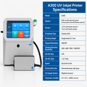 Imprimante jet d'encre UV industrielle 53,7 mm haute résolution pour l'impression de données variables (codes <span class=keywords><strong>QR</strong></span>, codes-barres, logos, dates, numéros de lot) - Product Image 3