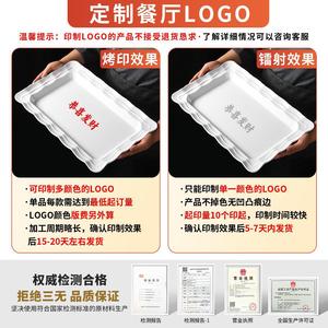 Xiangyuan Meimei Melamine <b>Serving</b> <b>Tray</b> Rectangular White <b>Large</b> For Hotel Banquet Use - Product Image 4