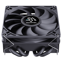 Kipas CPU Ultra Tipis Horizontal 4Pin PWM Logo OEM, Pendingin Udara PC dengan Pipa Panas untuk Prosesor Ryzen X99 AM5