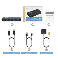 FJ-U3404 Fjgear harga pabrik 4In 4Out 4 Port Usb3.0 Printer berbagi beralih pemilih aksesori Audio & Video