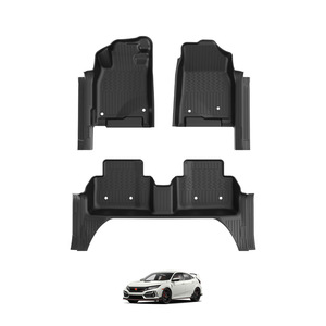 Alfombrillas de coche de <span class=keywords><strong>3</strong></span> piezas de TPE impermeables, inodoras y para todo tipo de clima, medidas con láser, para Civic Type R FK8 2016-2021 OLIVER RHD - Product Image 5