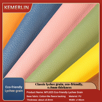 KEMERLIN Cuir PU gaufré grain litchi, écologique, résistant à l'usure et aux rayures, pour décoration intérieure et chaussures