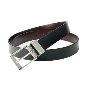 Klasik çift taraflı dönebilir geri dönüşümlü adam kemerleri Pin toka özel hakiki deri kemer erkekler için - Product Image 5