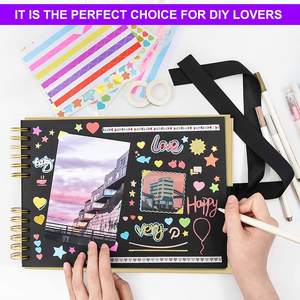 DIY Kraft 11,5x8,5 pulgadas pajarita abatible álbum de recortes álbum de fotos con accesorios foto cubierta <span class=keywords><strong>Scrapbooking</strong></span> <span class=keywords><strong>Kit</strong></span> - Product Image 4