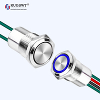 Interrupteur à bouton-poussoir scellé à l'époxy 12 mm SS304/316 pour stations et bornes de recharge de véhicules électriques