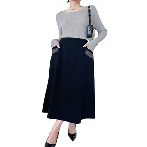 <span class=keywords><strong>กระโปรง</strong></span>เอวสูงทรงตรง ผ้าขนสัตว์ สไตล์ลำลอง สำหรับฤดูใบไม้ร่วงและฤดูหนาว ทรงเอไลน์ สวยสง่า เหมาะสำหรับใส่ทำงาน สำหรับผู้หญิง - Product Image 3