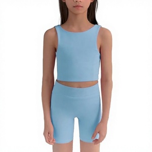 Women's Custom Logo Gym Fitness Sets 2-Piece Active Wear Yoga Set with Striped Pattern Elastic Waist Quick Dry - Product Image 2