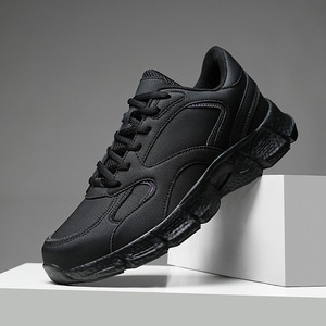 Nuove scarpe basse grandi taglie grandi 48 leggere in pelle nera per gli uomini zapatos de hombre casual stile da passeggio - Product Image 5