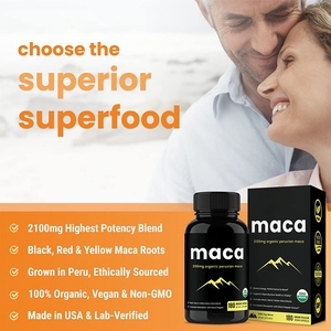 Capsules de racine de maca <span class=keywords><strong>Niceme</strong></span> 1000 mg, complément alimentaire à base de plantes pour adultes, hommes et femmes, stimulant l'énergie, la gestion de l'énergie, l'endurance et les performances |   Maca noire 180 - Product Image 4