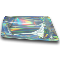 Pochettes en plastique refermables, sacs étanches, pour enfants, refermables, anti-odeur, en Aluminium, Mylar, à fermeture éclair, paquet holographique, unités