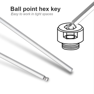 Professional Long Arm Allen <strong>Hex</strong> Key Wrench Spanner <strong>Set</strong> Multi-Sizes Torx Flat Ball End <strong>T</strong> <strong>Handle</strong> Metric Measurement System Steel - Product Image 2