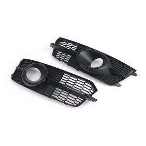 Rejillas Inferiores Estilo Panal De Abeja Para Audi A6 C7, Reemplazo De Las Molduras De Las Luces Antiniebla 4G0807681AG/4G0807682AG, ABS Negro Brillante, Nuevo - Product Image 4