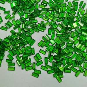 YZ Factory Sell Natural Chrome Diopside Faceted Round/Baguette/Square/Oval/Marquise shape Green bare Diopside loose stone