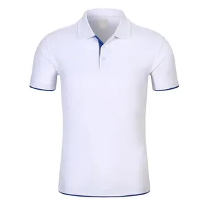 Hochwertige benutzer definierte Stickerei Logo einfarbige Polyester Baumwolle schlichte Pique Polo T-Shirt Herren leere Werbe polos hirts