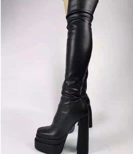 Botas de <span class=keywords><strong>plataforma</strong></span> impermeables dobles gruesas de nueva moda al por mayor zapatos de tacón alto de mujer de alta calidad - Product Image 5