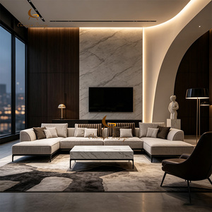Muebles Chicasa, Juego de Muebles Italianos para el Hogar, Seccionales en Forma de L para Salas de Estar - Product Image 2