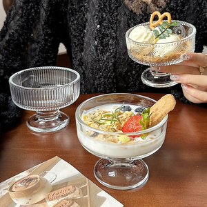 Bán Buôn Nhà Máy Tùy Chỉnh Thủy Tinh Tùy Chỉnh Ice Cream Cup Cup Lớn Món Tráng Miệng Ly Đá Lạnh Uống Nước Trái Cây Salad Milkshake - Product Image 2