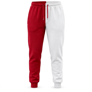 Conjunto Deportivo de 2 Piezas para Hombre FURAT LEATHERS, Pantalones Deportivos Rojos y Blancos con Cierre, Transpirable, Ecológico, Invernal, de Manga Corta - Product Image 1