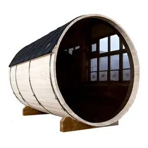 Outdoor Hout Natte Stoom Barrel Sauna Met Houtkachel/Elektrische Kachel