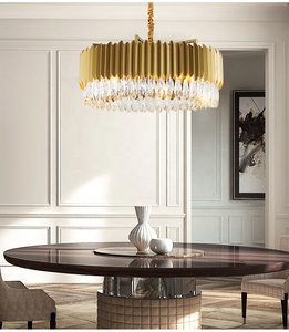 JYLIGHTING Lampadario a Sospensione Vintage LED Creativo per Soggiorno e Sala da Pranzo, Lampada di Lusso Moderna Unica con Cristalli - Product Image 6