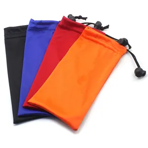 Soft Storage Pouch Drawstring Microfiber With Bead Lock Pouch For Eyewear Cosmetics Pens Small Soft Cases Sunglasses