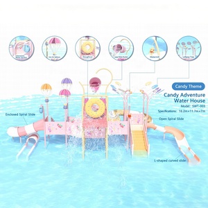 Parco Acquatico in Acciaio Inossidabile con Scivolo in Vetroresina per Piscina - Product Image 6