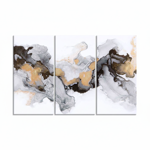 Printed <b>Canvas</b> Artwork: Gray Marble Print, Modern <b>Wall</b> Decor,SET OF 3 <b>CANVAS</b> - Product Image 2