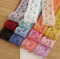 Sangle en tissu de 1,38 po de large, écologique, avec dentelle florale brodée, service de couleur Pantone personnalisé, accessoires vestimentaires
