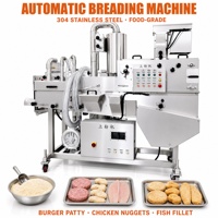 Machine automatique de revêtement en poudre sèche en acier inoxydable pour ligne de traitement de panure de poulet et de fruits de mer