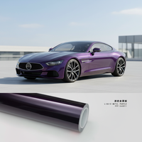 Film de protection de voiture en TPU PPF auto-réparateur, couleur changeante, violet métallisé, 7,5 mil : haute résilience, anti-UV et anti-rayures