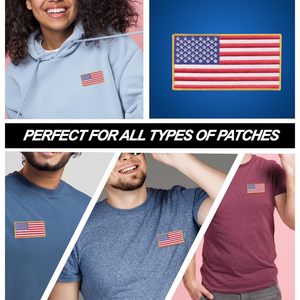 Parche Bordado de Fieltro con la Bandera de EE. UU. DigitEMB, 3.5x1.8 Pulgadas, para Coser o Planchar, Juego de 11 Piezas para Chaquetas y Gorras - Product Image 3