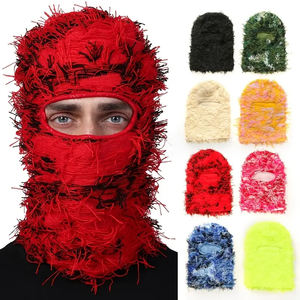 Passamontagna in Maglia Personalizzato all'Ingrosso, Stile Distressed Fuzzy Grassy One Hole Yeat Shiesty, Maschera da Sci, Balaclava - Product Image 5