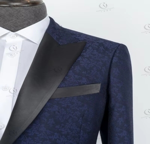 Vente chaude <span class=keywords><strong>bleu</strong></span> <span class=keywords><strong>marine</strong></span> classique de haute qualité associé à un <span class=keywords><strong>blazer</strong></span> de costume d'affaires à boutonnage simple pour hommes - Product Image 6