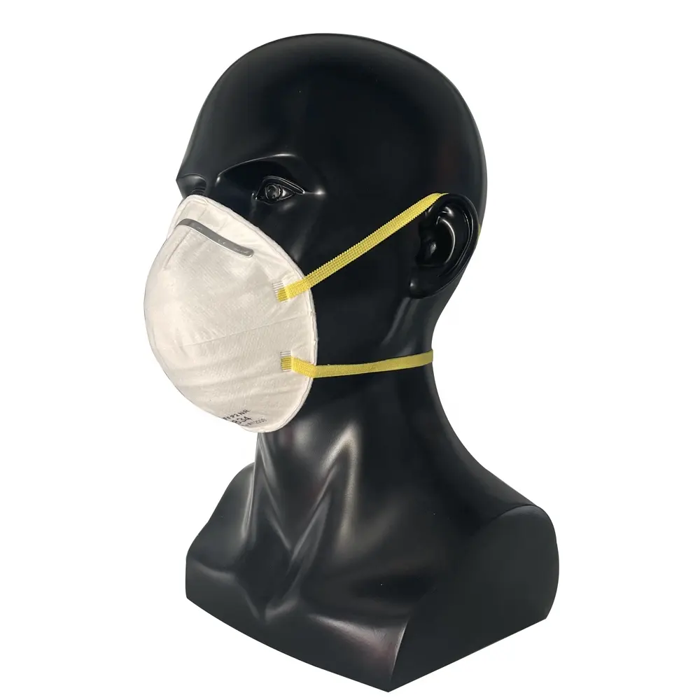 CE EN149 FFP2 custom logo non-woven fabric headband nose protection anti-dust face mask without valve