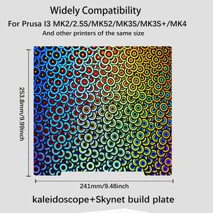 Impresora 3D YouQi 241x253,8mm H1H Placa de construcción Hoja flexible de doble cara Cama de impresión extraíble para <span class=keywords><strong>Prusa</strong></span> I3 <span class=keywords><strong>MK3S</strong></span> - Product Image 4
