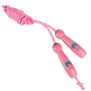 Cuerda de saltar de madera Blue Boy, cuerda de algodón de 2,6 m, duradera, para niños, equipo de ejercicio - Product Image 3