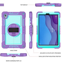 360 Rotation dragonne antichoc étui pour tablette couverture hybride armure Silicone béquille étui pour lenovo Tab M10