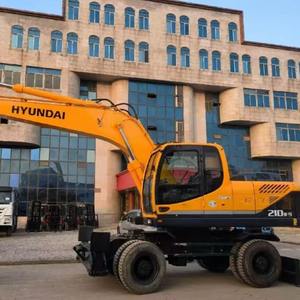 Excavadora de ruedas Hyundai usada de baja hora de trabajo, excavadora de ruedas Hyundai usada de 21 toneladas, excavadora de segunda mano Hyundai 210w-9 a la venta - Product Image 4