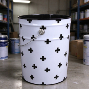 Weißblech-Metalleimer mit individuellem Aufdruck, leerer Farbeimer, Metallkanister für Farb- und Chemikalienverpackungen - Product Image 1