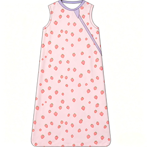 Sac de couchage en viscose de bambou à imprimé floral personnalisé, 0,5 <span class=keywords><strong>TOG</strong></span> matelassé, fermeture éclair bidirectionnelle, léger, sac de couchage d'été pour bébé - Product Image 5