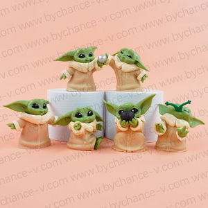 Figura de Juguete Pequeña de Mago Espacial de Fantasía Verde Jedi, en Oferta, para Máquina Expendedora de Cápsulas y Huevo Sorpresa - Product Image 4