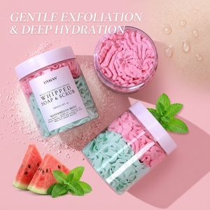 Exfoliante Corporal de Sandía y Menta con Manteca de Karité y Aceite de Coco, Jabón Espumoso Hidratante y Limpiador Profundo 250ml - Product Image 1