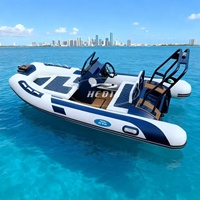 Hedia CE PVC 4.2m Catamaran gonflable en aluminium rigide avec moteur hors-bord pour la pêche, bateau à rames SP420