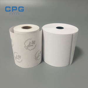 Bobine de papier thermique solide 80x80mm sans BPA 48gsm pour caisse enregistreuse, vente en gros en vrac pour la logistique et l'approvisionnement - Product Image 1